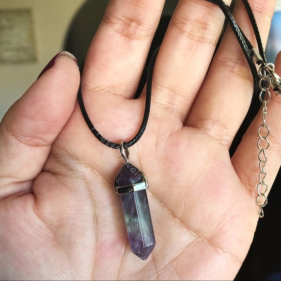 New Rainbow Fluorite Gemstone Necklace - Picture 6 of 9